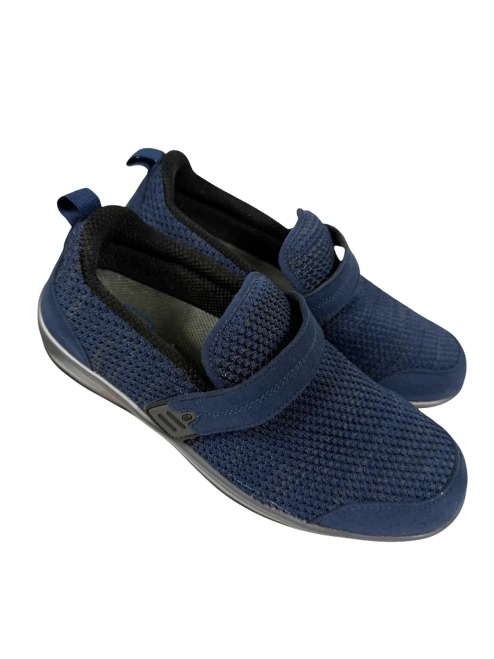 Orthofeet Slip On Walking Shoes Navy Strap Orthotic Comfort Women's Size 8 Wide